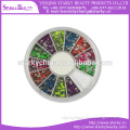 Square colorful metal nail Decor Wheel/3D Neon Color Metal Studs